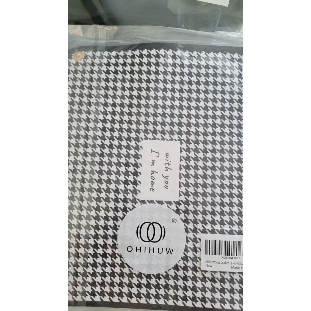 Snap Houndstooth Leather Tray Organizer, Valet Tray